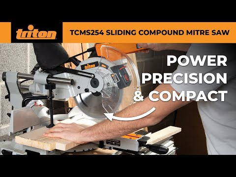 Triton TCMS255 1800W Sliding Compound Mitre Saw 254mm