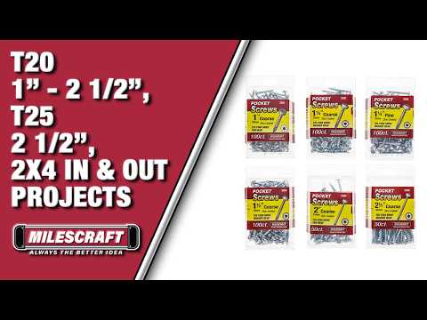 Milescraft Pocket Hole Screws - 8G 51mm Coarse Thread
