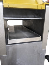 PROXXON DH-40 Micro Thicknesser 80mm 200W Straight Blade in-use on small timber board