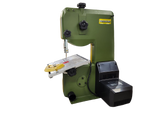 Compact PROXXON MBS-240/E 6.5in Micro Bandsaw in action cutting materials precisely