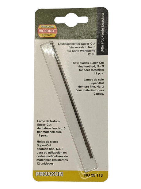 PROXXON 41 TPI Super-Cut Fine Scroll Saw Blades for Hard Materials