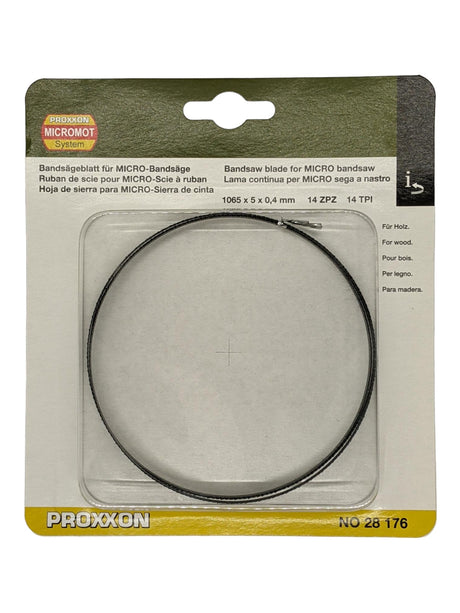 PROXXON Bandsaw Blade 14TPI Course 1065x5mm for MBS-240/E Micro Bandsaw - Premium Swedish steel blade with coarse tooth profile