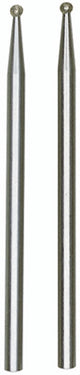 PROXXON 1.0mm Round Diamond Grinding Bits, stainless steel bodies and shafts, suitable for grinding and engraving various materials