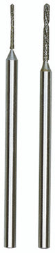 PROXXON Diamond Twist Drill Bits 0.8mm & 1.2mm pack of 2 for precision drilling in hard materials