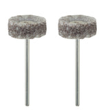 PROXXON 20mm Cylindrical Nylon Fleece Brushes pack of 2 in action on metal surface