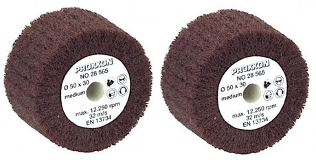 PROXXON Satin Finishing Cylinders for Cylinder Sander, 2-pack, ideal for metal cleaning and matting