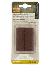 PROXXON Satin Finishing Cylinders for Cylinder Sander, fleece material, ideal for metal and stainless steel, pack of 2
