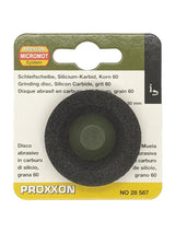 PROXXON Silicon Carbide Grinding Disc 60 Grit 50mm Diameter - Ideal for hard materials like glass, stone, ceramics, and steel