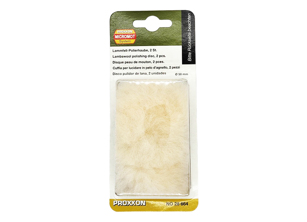 PROXXON 50mm Lambswool Polishing Discs for scratch-proof paint finishing