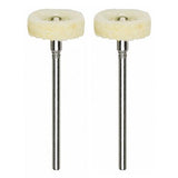 PROXXON Felt Polishers 16mm Cylindrical Pack of 2 in-use on metal and other materials