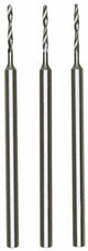 PROXXON High Speed Steel Drill Bits Pack of 3 in various sizes, ideal for precise hole-making in a range of materials