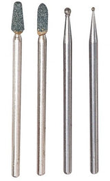 PROXXON 4-Piece Glass Working Bits Set for Rotary Tools in action
