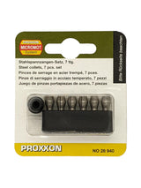 Precision 7-piece PROXXON Steel Collet Set for MICROMOT System Tools - Enhanced grip and durability for superior performance