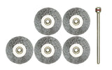 Proxxon 22mm Stainless Steel Cleaning Wheel Pack of 5 in use on metal surface