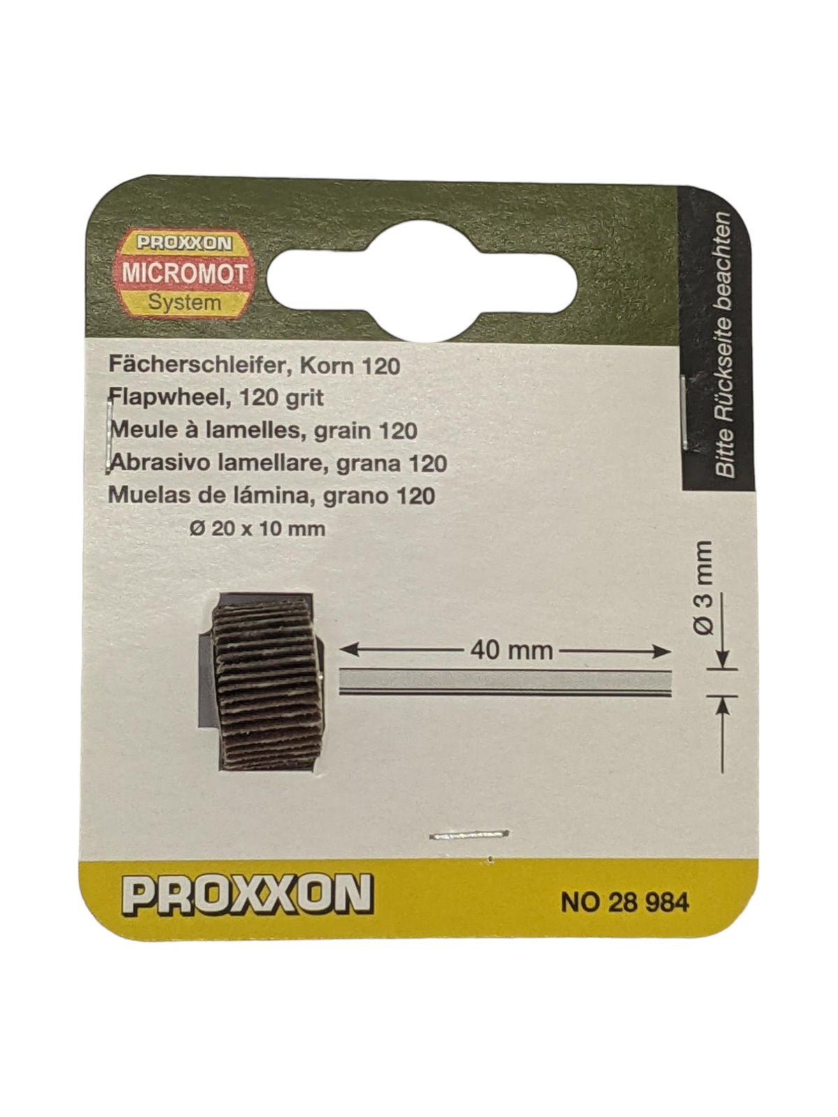 120 Grit Flap Wheel Sanders for PROXXON Rotary Tools - High-quality corundum for precision sanding and metal surface cleaning