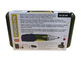 PROXXON IBS/A Rotary Tool Kit in use, demonstrating fine detail work and precision craftsmanship