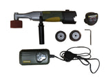PROXXON MICROMOT WAS/A Cylinder Sander Kit in use on steel material