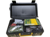 PROXXON WAS/A Cylinder Sander Kit in use for precision surface finishing on stainless steel