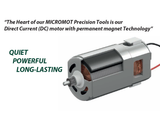 PROXXON MICROMOT RBS/A Tube Belt Sander Kit in use, providing precision grinding in tight spaces