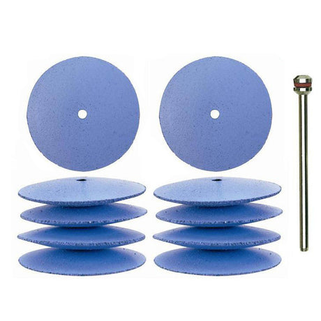 PROXXON 22mm Flexible Silicone Polishing Discs pack of 10 with shaft, ideal for high-quality surface finishing on various materials