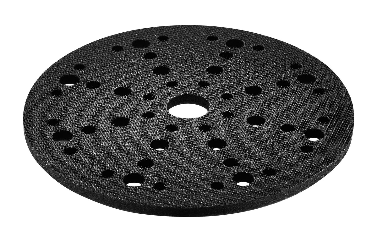 Festool 150mm x 5mm Soft Interface Pad Pack of 2 in use on contoured surface