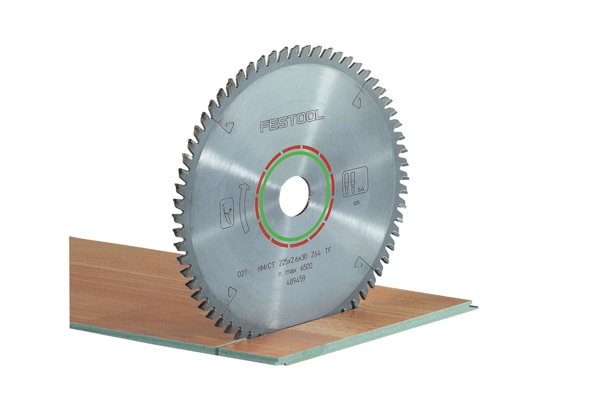 Festool Laminate Saw Blade 216mm 60 Tooth perfect for laminated floors & polymer materials. High quality metal for precise cuts & durability