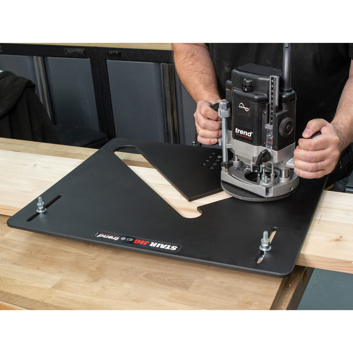 Trend Stair Router Template Jig for Open Risers - Precision craftsmanship for perfect stair housings