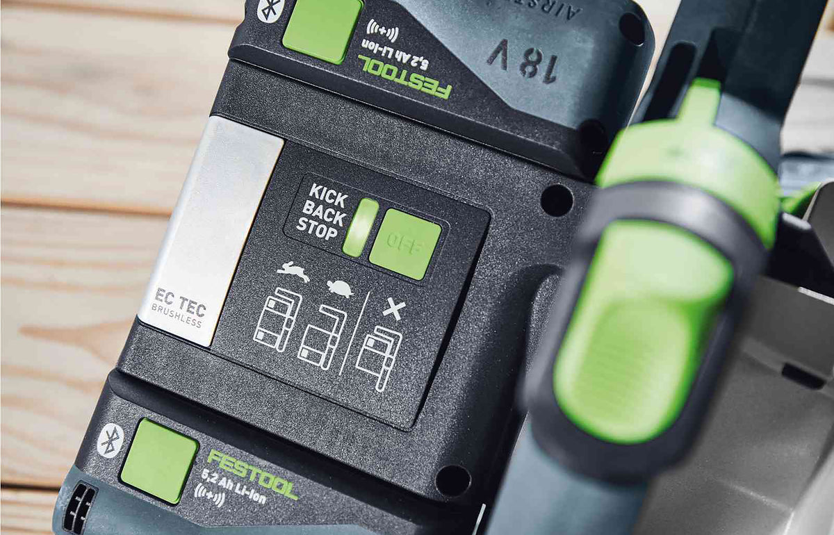 Festool TSC 55K Cordless Plunge Saw with 1400mm Rail - Improved design with 100 Year Limited Edition Systainer & Rail Plus Cap