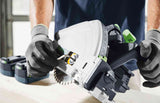 Festool TSC 55K 18V Cordless Plunge Saw with 1400mm Rail in action