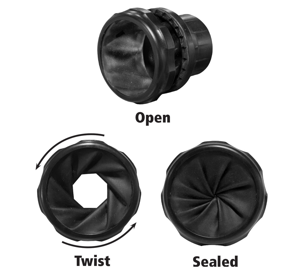 FastCap UNI-VAC Universal Vacuum Adapter for 2 1/4in hose, connects power tools to shop vacuum for efficient dust extraction